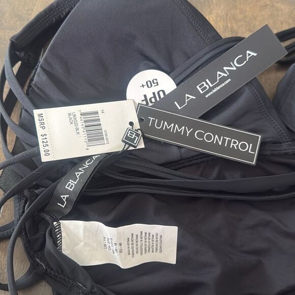 NWT La Blanca Island Goddess Multi Strap Mio One Piece Swimsuit - Picture 10 of 14